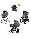 Inglesina System Quattro Aptica XT Darwin TAiga Green + Frame Black Trio and Duo Strollers