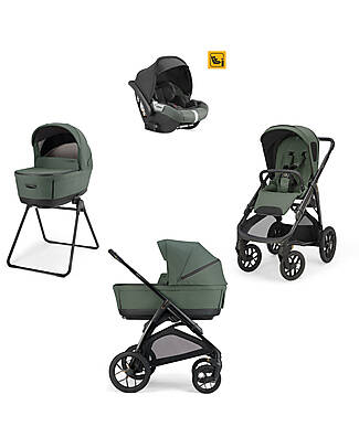 Inglesina System Quattro Aptica XT Darwin TAiga Green + Frame Black Trio and Duo Strollers