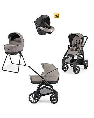 Inglesina System Quattro Aptica XT Darwin Tundra Beige + Frame Black Trio and Duo Strollers