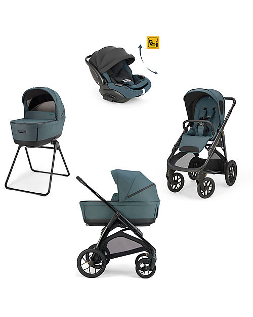 Inglesina System Quattro Aptica XT DRW-R-EVO Himalaya Blue + Black  frame Trio and Duo Strollers