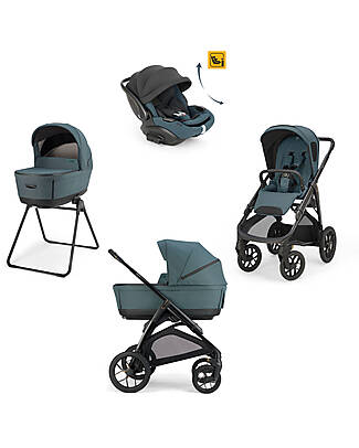 Inglesina System Quattro Aptica XT DRW-R-EVO Himalaya Blue + Black  frame Trio and Duo Strollers