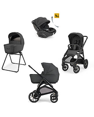 Inglesina System Quattro Aptica XT DRW-R-EVO Magnet Grey + Black Frame Trio and Duo Strollers