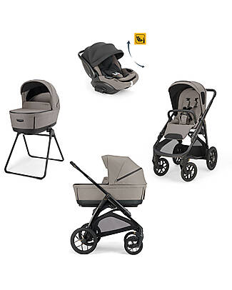 Inglesina System Quattro Aptica XT DRW-R-EVO Tundra Beige - Black Frame Trio and Duo Strollers