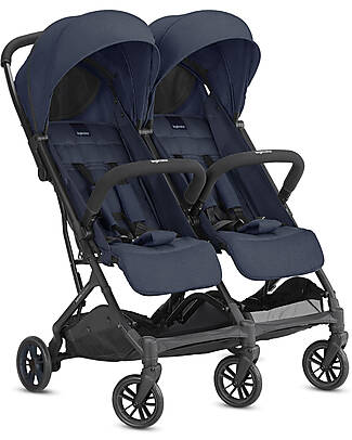 Inglesina Twin Sketch Stroller - Black and Navy - For twins or siblings close in age Double Pushchairs