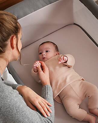 Inglesina Welcome Bed - Shiva Grey - Co-sleeping Crib Designed for Baby Wellness Next To Me Cribs