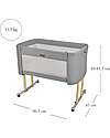 Inglesina Welcome Bed - Shiva Grey - Co-sleeping Crib Designed for Baby Wellness Next To Me Cribs