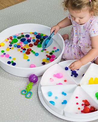 Inspire My Play Set of 4 Mini Scoops for Playtray - Multicolor - 100% Food Grade Silicone Sensory Games_