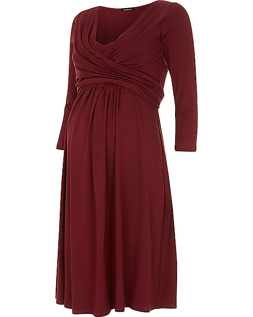 Isabella Oliver Emily Maternity and Nursing Dress - Bordeaux Dresses_