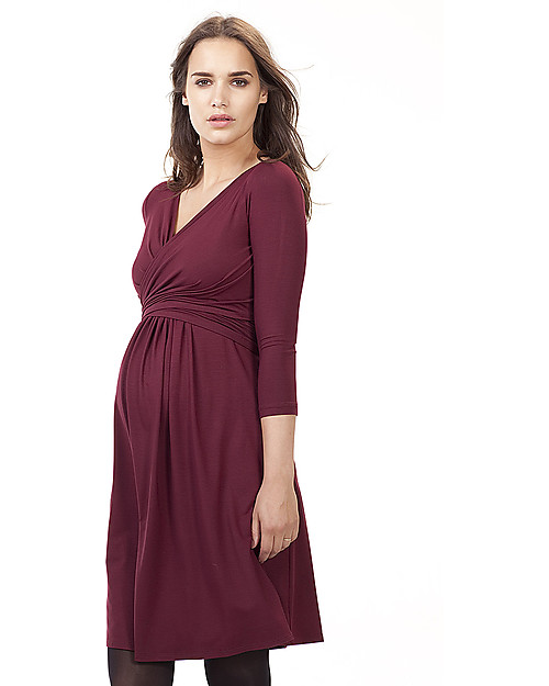 Isabella Oliver Emily Maternity and Nursing Dress - Bordeaux Dresses_