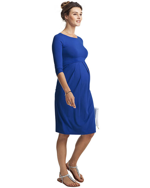 Isabella Oliver Ivybridge Maternity Dress - Pleated Waist - Cobalt Blue! Dresses_