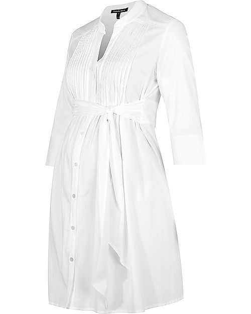 Isabella Oliver Libby Maternity Tunic - Pure White Shirts And Blouses