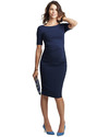 Isabella Oliver T-Shirt Maternity Dress - Ruche Detail - Rich Navy! Dresses_