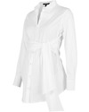 Isabella Oliver Tie Front Maternity Blouse - Self-Tie Belt - White! Shirts And Blouses