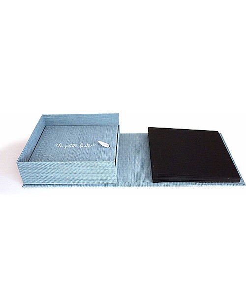 Italian Creative Book Memory Box and Photo Album, Light Blue with Horse - 19x19 cm Baby's First Albums