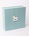 Italian Creative Book Memory Box and Photo Album, Light Blue with Horse - 19x19 cm Baby's First Albums