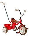 Italtrike Classic Line Passenger, Tricycle with Trainer Handle + Hand Brake, Red Bycicles
