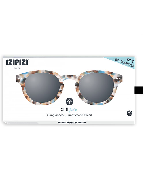 Izipizi Sun Junior #C, Blue Tortoise - One size 4 to 10 years! Sunglasses