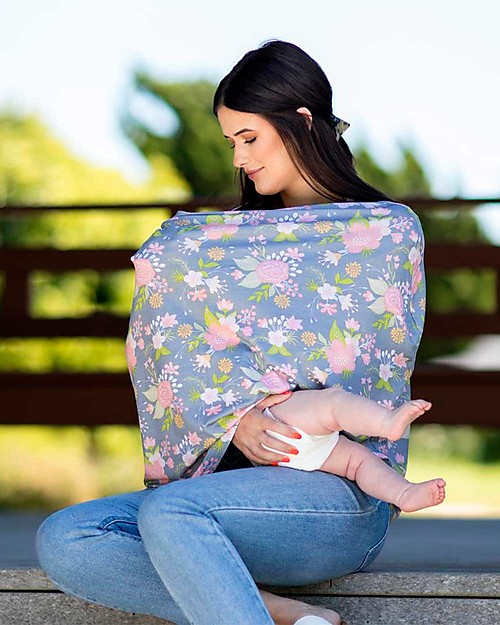 J L Childress 4-in-1 Multi-Use Cover - Vintage Floral Car Seat Accessories