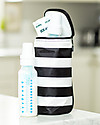 J L Childress Bottle Cooler - Black/White Stripes - Suitable for All Bottle Thermal Containers