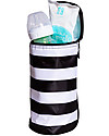 J L Childress Bottle Cooler - Black/White Stripes - Suitable for All Bottle Thermal Containers