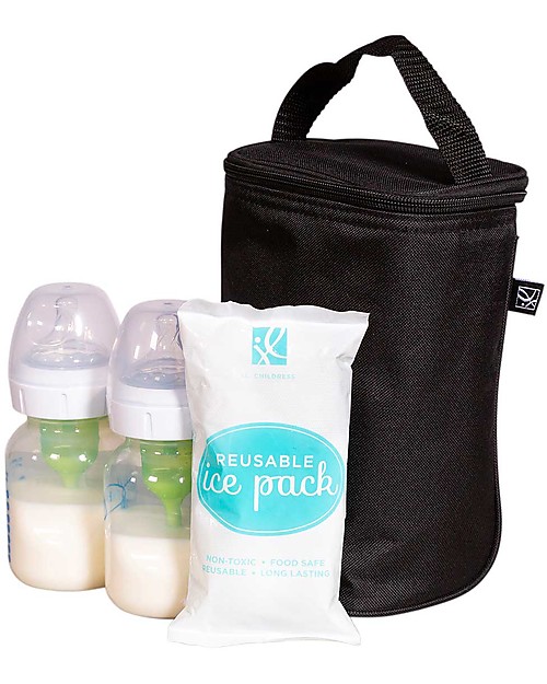 J L Childress Double Bottle Cooler - Black - Waterproof Thermal Containers