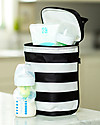 J L Childress Double Bottle Cooler - Black/White Stripes - Waterproof Thermal Containers