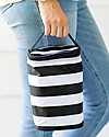 J L Childress Double Bottle Cooler - Black/White Stripes - Waterproof Thermal Containers