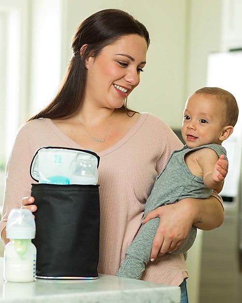 J L Childress Double Bottle Cooler - Iridescent Black - Waterproof Thermal Containers