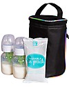 J L Childress Double Bottle Cooler - Iridescent Black - Waterproof Thermal Containers
