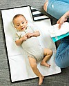 J L Childress Full Body Changing Pad - Black/White Stripes Travel Changing Mats
