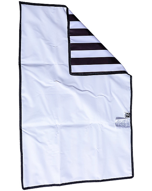 J L Childress Full Body Changing Pad - Black/White Stripes Travel Changing Mats
