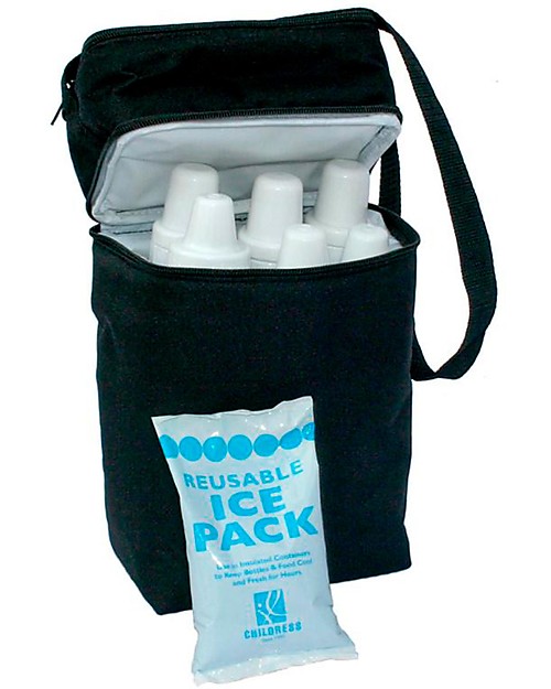 J L Childress Six Bottle Cooler - Black Thermal Containers