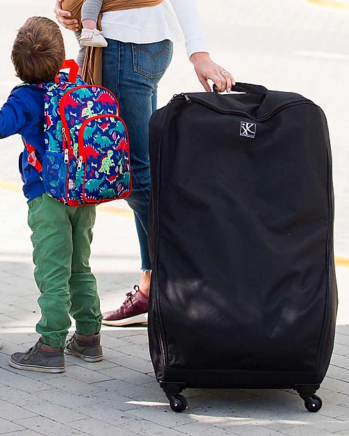 J L Childress Spinner Wheelie Deluxe Car Seat Travel Bag With 4 Weels - Black Car Seat Accessories