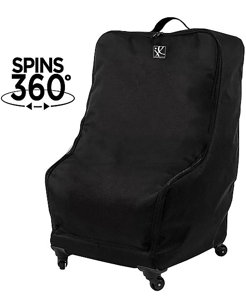 J L Childress Spinner Wheelie Deluxe Car Seat Travel Bag With 4 Weels - Black Car Seat Accessories