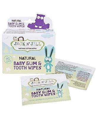 Jack 'n Jill Baby Gum and Tooth Wipes, 25 pc - Natural and Safe! Baby Wipes