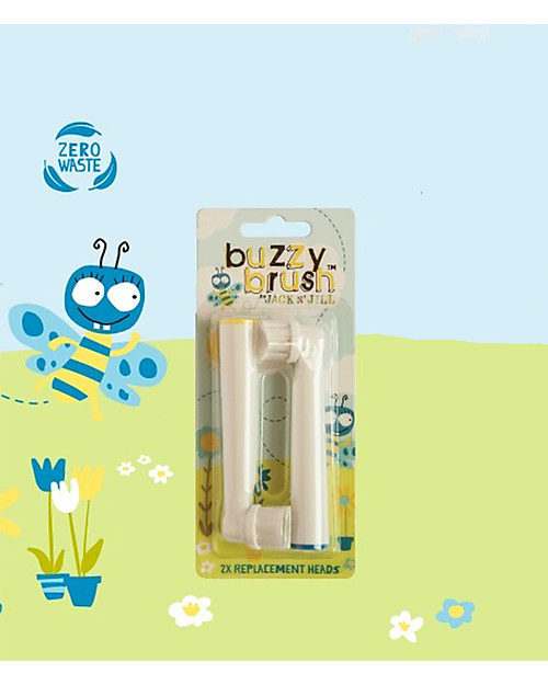 Jack 'n Jill Buzzy Brush Replacement Heads for Electric ToothBrush - 2 Pack Toothbrush