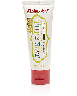 Jack 'n Jill Kids Toothpaste, Strawberry and Calendula, 50 g Toothpaste and Toothbrush