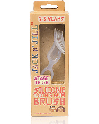 Jack 'n Jill Silicone Tooth and Gum Brush, for Babies from 2 to 5 years old Toothpaste and Toothbrush