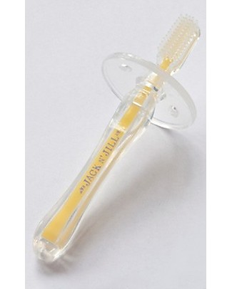 Jack 'n Jill Silicone Toothbrush with Safety Shield, For Babies from 1 to 3 years old Toothpaste and Toothbrush