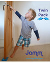 Jamm Jamm Doorstop - Dark Grey - World Leading Patented Safety Design - Twin Pack Baby Safety Accessories
