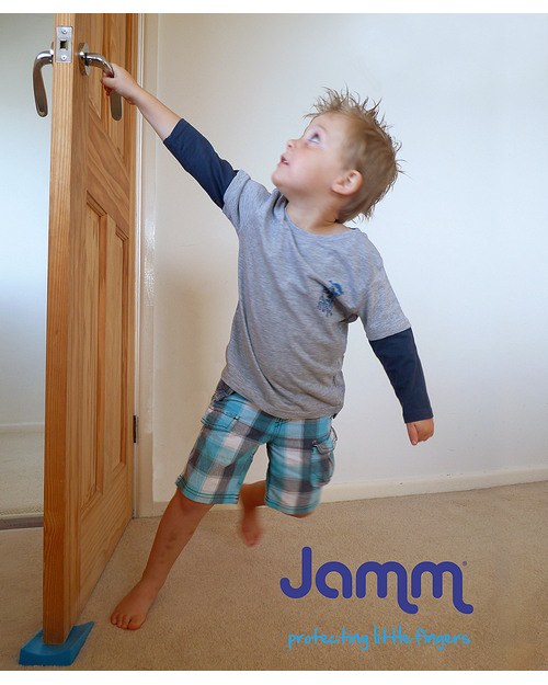 Jamm Jamm Doorstop - Pacific Blue - best & safest on the Market - Single Pack Baby Safety Accessories