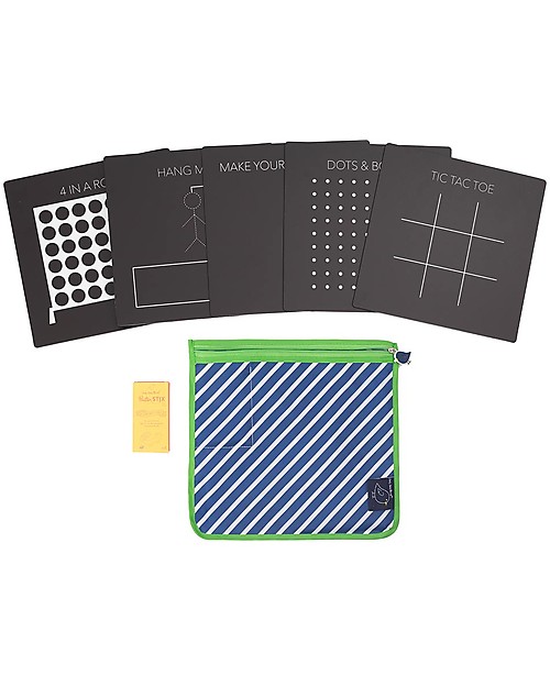 Jaq Jaq Bird Bored Boards Games with Zero Dust Chalks - 5 classic board games Drawing Boards