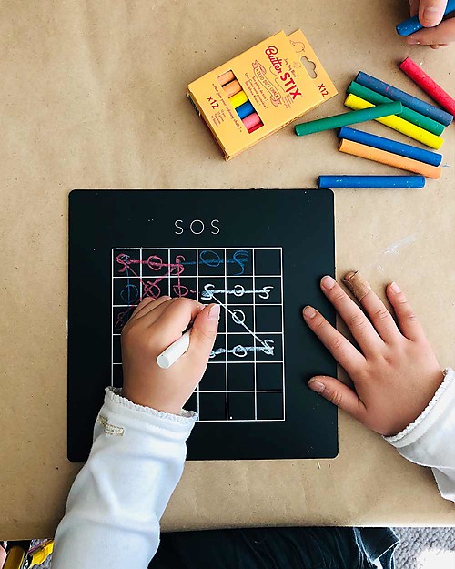 Jaq Jaq Bird Bored Boards Games with Zero Dust Chalks - 5 classic board games Drawing Boards