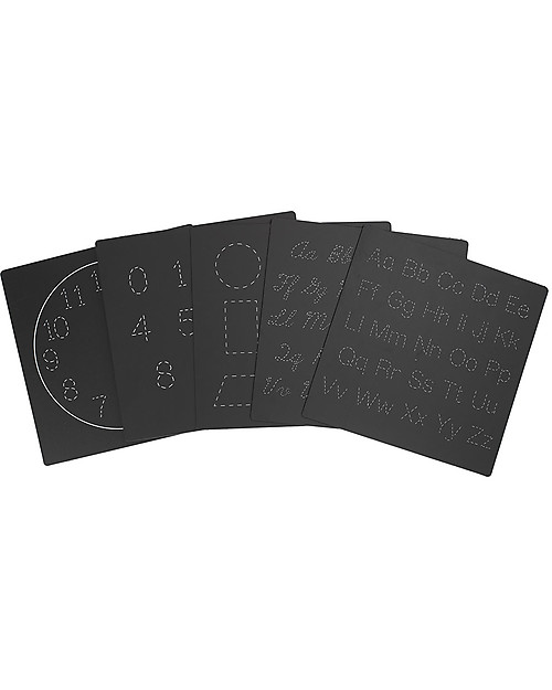 Jaq Jaq Bird Bored Boards - Letters, numbers, shapes and time - with Zero Dust Chalks, Educational Drawing Boards