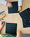 Jaq Jaq Bird Bored Boards - Letters, numbers, shapes and time - with Zero Dust Chalks, Educational Drawing Boards