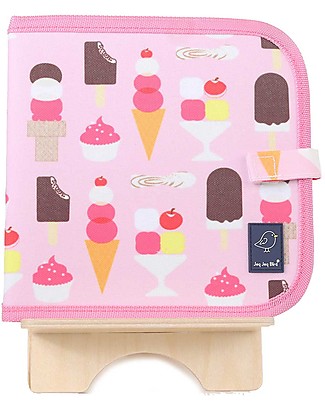 Jaq Jaq Bird Chalk-A-Doodle Book - Ice Cream - Reusable Album + includes 4 Zero Dust Butterstix Creative Toys