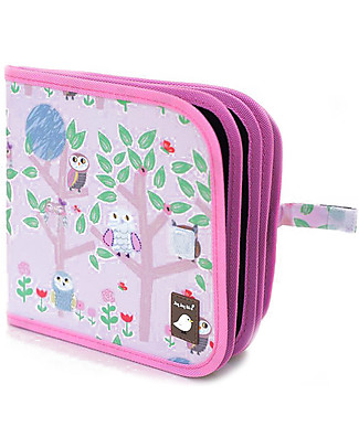 Jaq Jaq Bird Chalk-A-Doodle Book - Owls on Trees - Reusable Album + includes 4 Zero Dust Butterstix Draw And Color