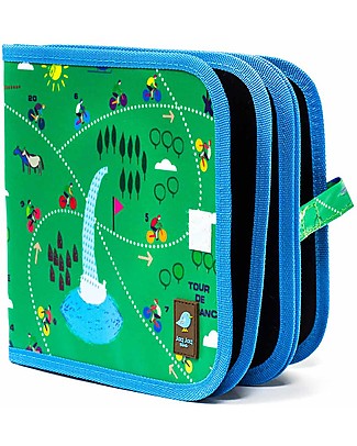 Jaq Jaq Bird Chalk-A-Doodle Book - Tour De France Bicycle - Reusable Album + includes 4 Zero Dust Butterstix Draw And Color
