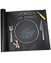 Jaq Jaq Bird Chalk Board Table Runner with Dust - free 4 Chalks - Black - Perfect for Parties Drawing Boards