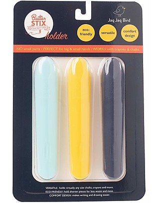 Jaq Jaq Bird Chalk Holder 3 Pack, Multicolor - Funny and safe! Draw And Color
